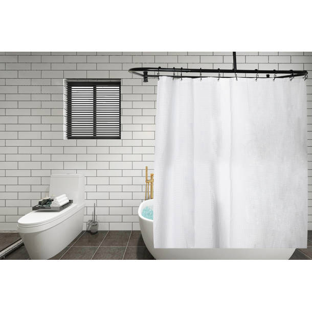 UtopiaAlley Aluminum 61" DShape Fixed Shower Curtain Rod & Reviews